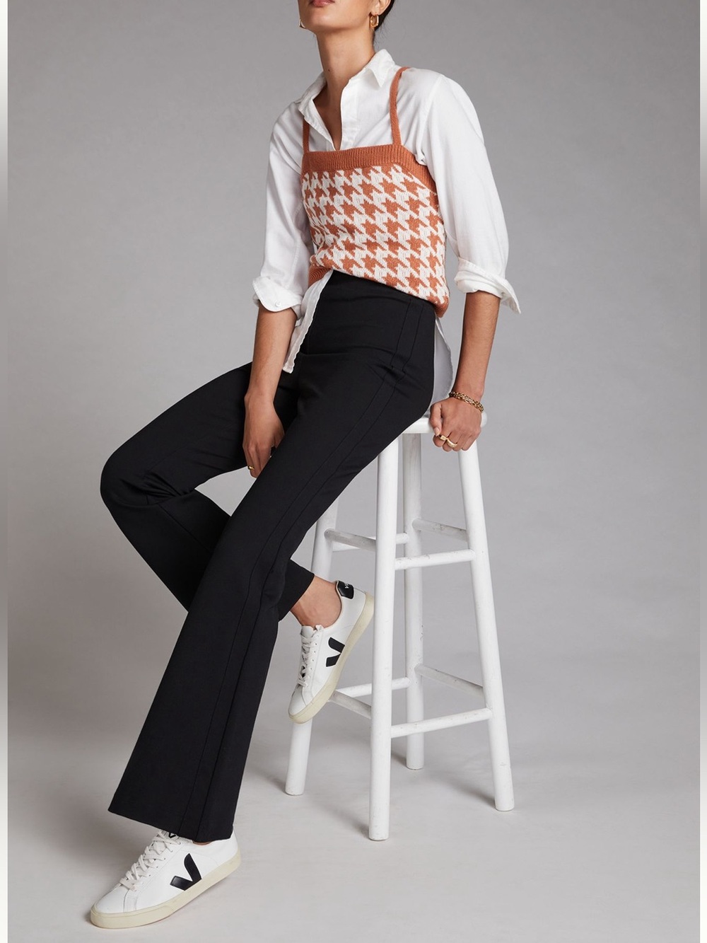 ANTHROPOLOGIE Maeve Ponte Flare Pants | Size M | Black | NWOT
